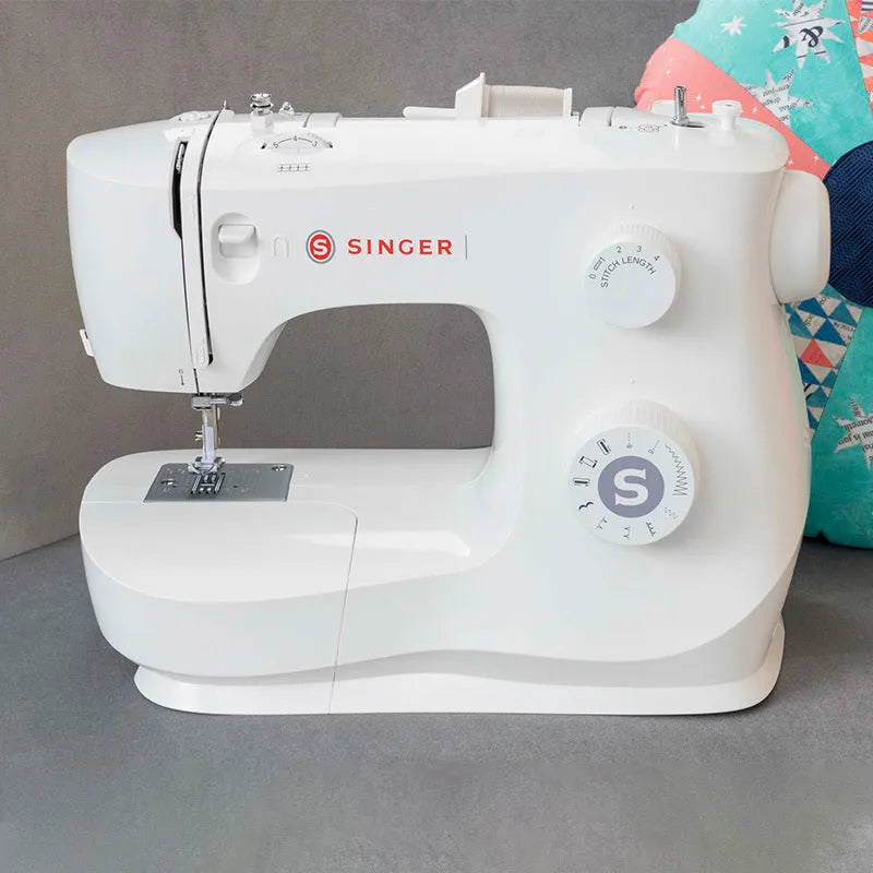 M2405 portable household sewing machine with accessories on white background