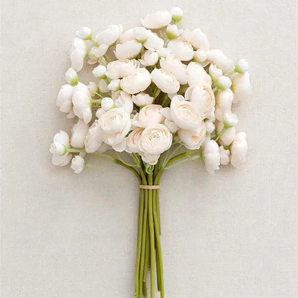 24-head silk tea rose camellia artificial flower plug in pink, 35cm tall, for wedding decoration