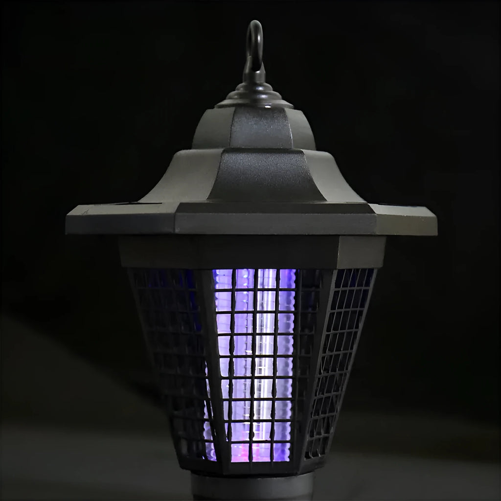 Solar mosquito killer lamp outdoor garden IP55 waterproof 5W LED with manual switch