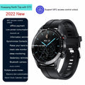 GT2 smart watch black strap 1.3 inch screen touch button NFC Bluetooth calling