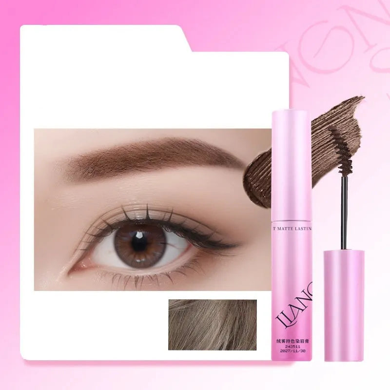 Eyebrow cream kit with four natural shade options including coffee pink latte and raw latte colours