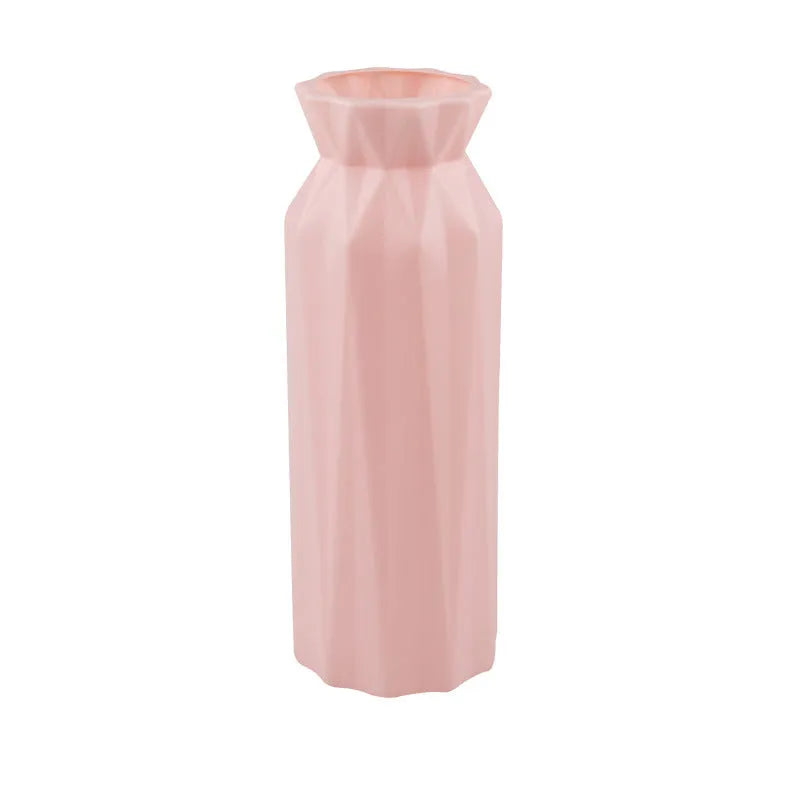 Drop-resistant melamine plastic vase in green, grey, pink or white with 7.2cm base