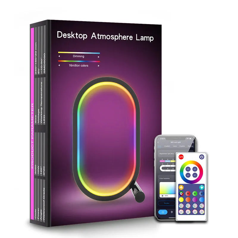Smart RGB ambience light in black or white with USB power and Bluetooth or graffiti WIFI app control