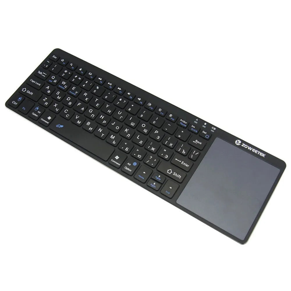 Zoweetek k12bt-1 mini wireless Bluetooth keyboard with touchpad and aluminium steel cover