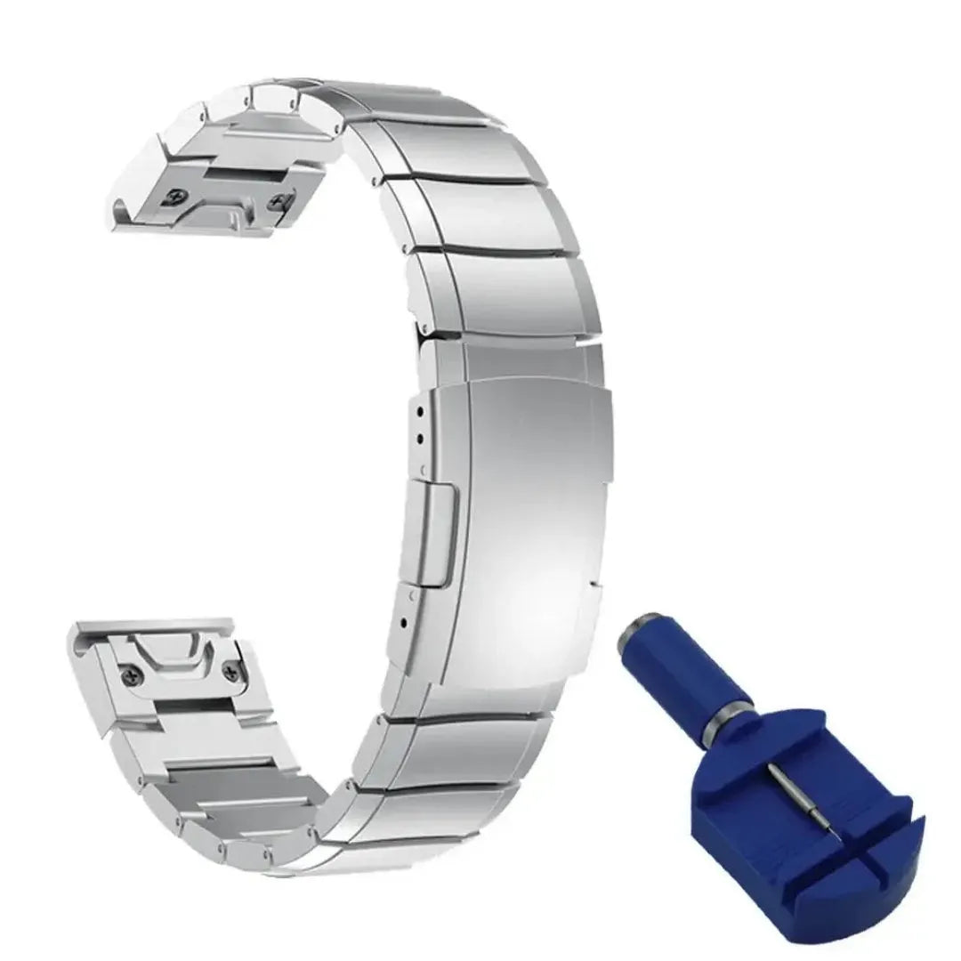 Stainless steel replacement watch band for Garmin Fenix 3 and Fenix 5X smartwatches