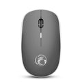 Mute wireless business office mouse in black, ultra-thin mini 115x65x33mm with USB receiver