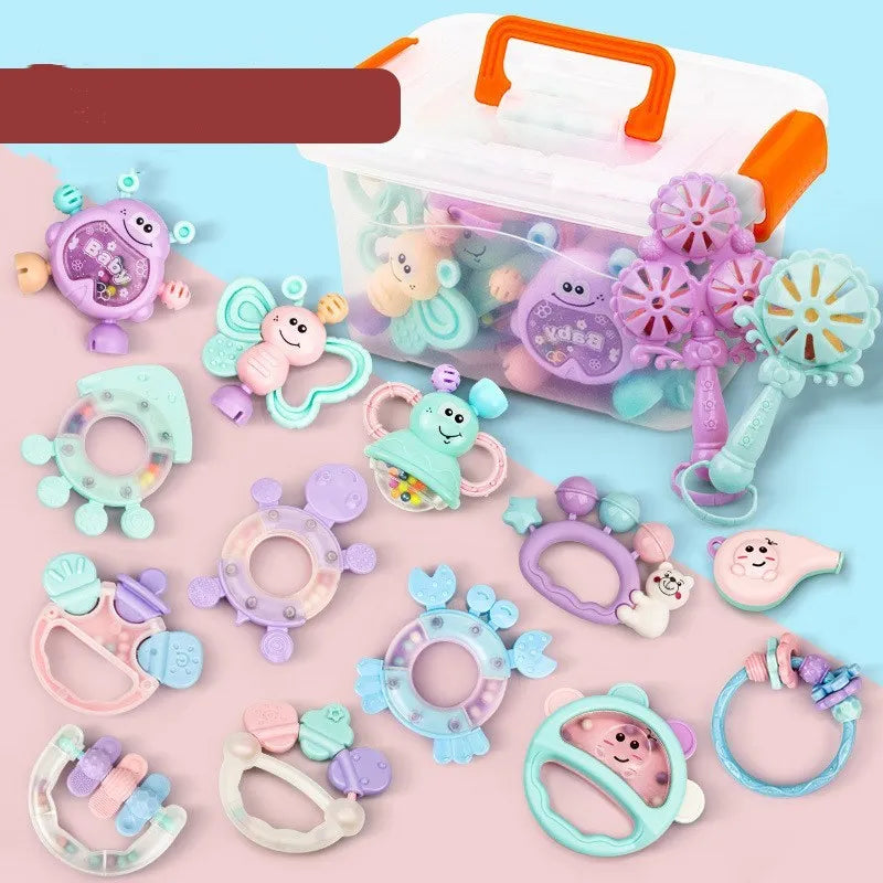 Plastic early education baby toy for infant development, one of six available styles.