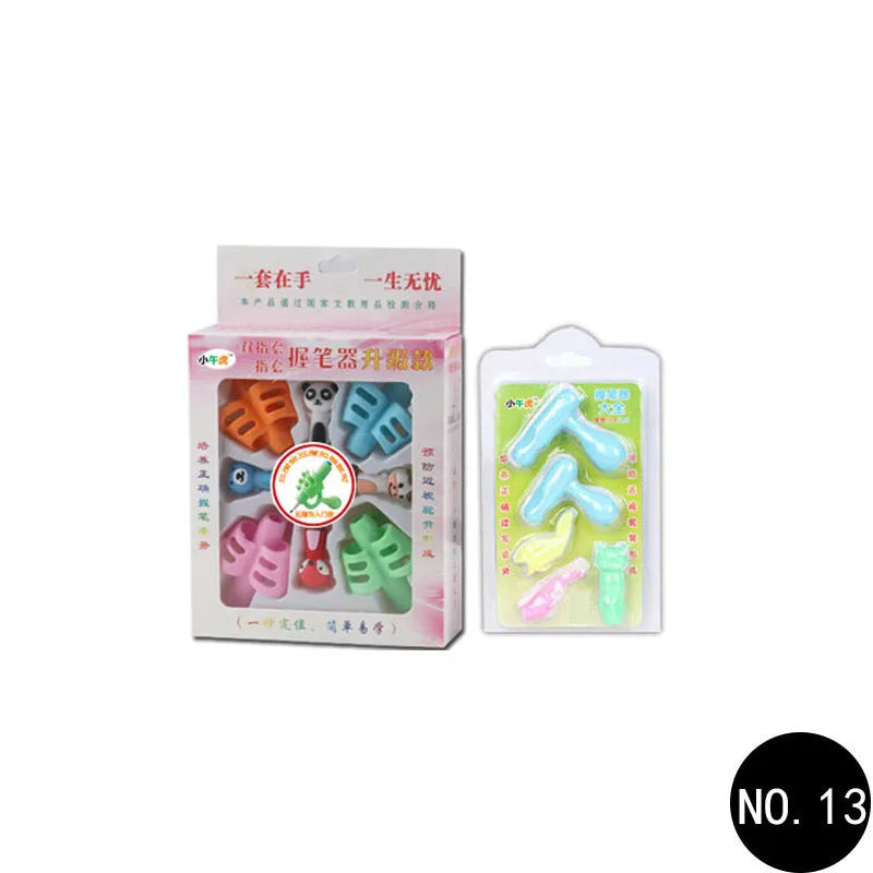 Cartoon character soft rubber pen holder for correcting children's writing posture