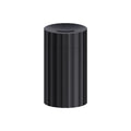 Black and white air humidifier with flame effect lighting and essential oil diffuser function