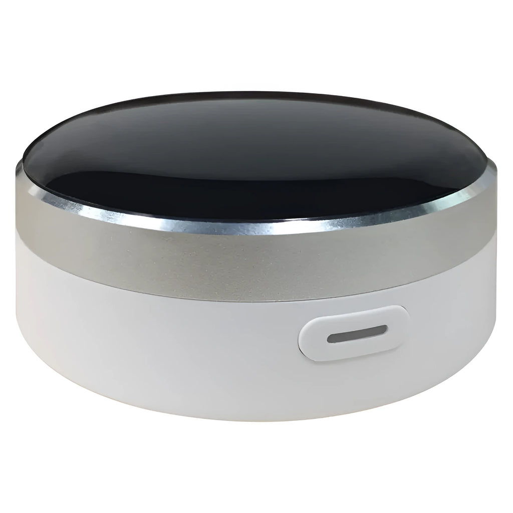 White infrared and RF dual-mode remote control with frequency support for 38KHz and 300-868MHz