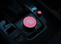 Mazda Centennial rotary button sticker metal decal 2 pieces silver red blue for knob centre console