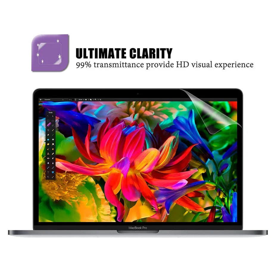 Matte screen protector for 13-inch MacBook Pro with anti-scratch 4H protection and installation tools