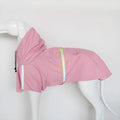 Windproof and rainproof pet raincoat for dogs and cats in blue PU material available in sizes S to 5XL