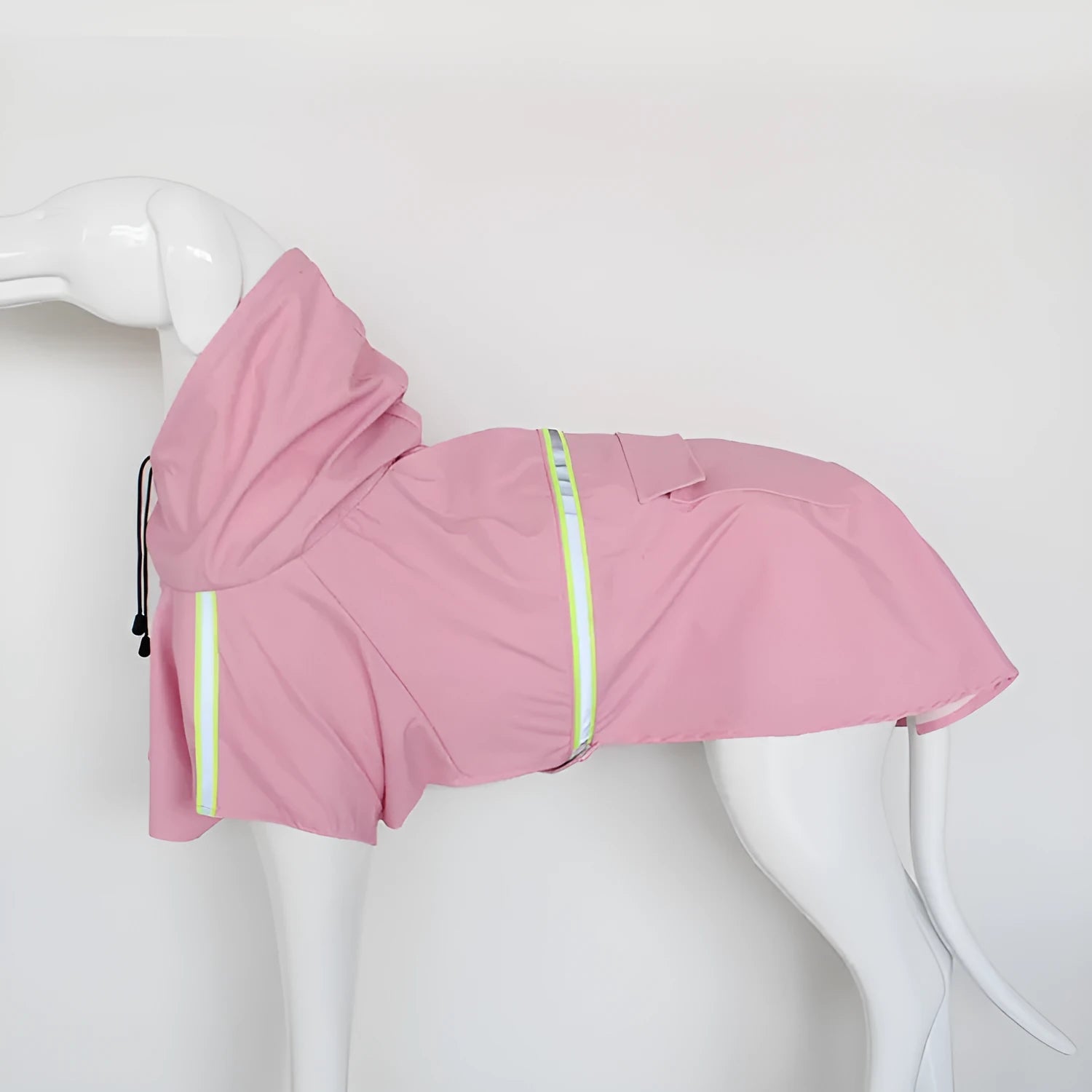 Windproof and rainproof pet raincoat for dogs and cats in blue PU material available in sizes S to 5XL