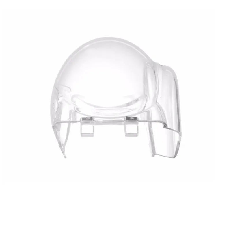Transparent DJI Mavic gimbal protective cover, 6 x 6 x 8 cm packing size, clear drone camera guard.