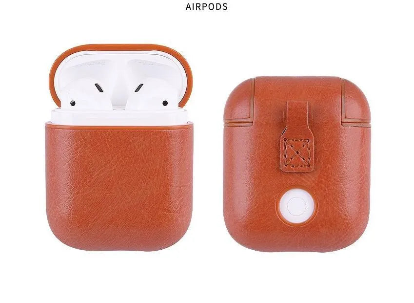 Genuine leather charging case for Apple AirPods in multiple colour options.