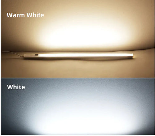 Aluminium housing LED strip light bar for cabinets available in three lengths with cool or warm white light