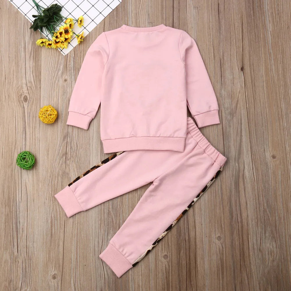 Cotton Print Sweatshirt Two-Piece Lounge Set for Women Casual Tracksuit with Crew Neck and Elastic Waistband Available in Pink Sizes 80 to 120cm Asian Fit Loungewear Co-ord