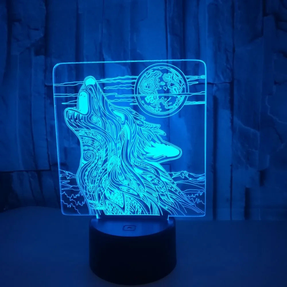 Colour-changing LED desk lamp with remote control and acrylic sheet on ABS base