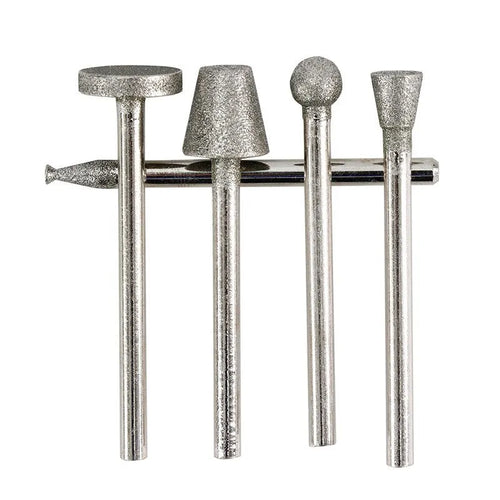 Alloy grinding head set with elliptical cone shape for glass jade stone grinding