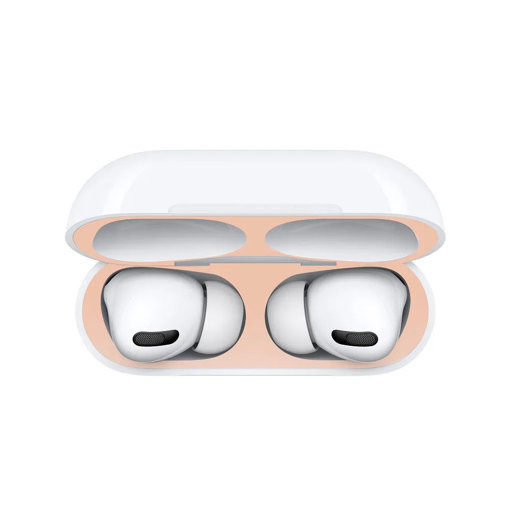 Electroplated metal sticker headphone film for Apple AirPods in black, blue, gold, green, purple, red, rose gold, silver