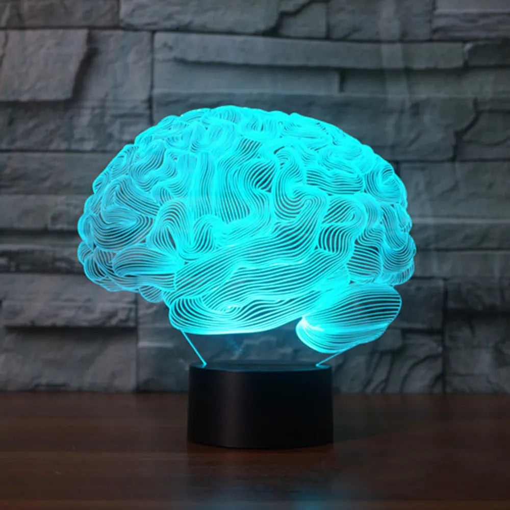 3D acrylic illusion lamp with colourful LED lighting and remote control on desk