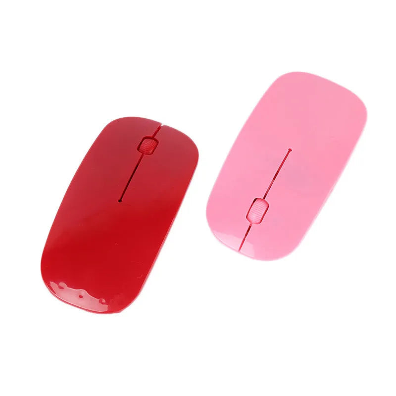 Ultra-thin wireless computer mouse in multiple colours with USB receiver