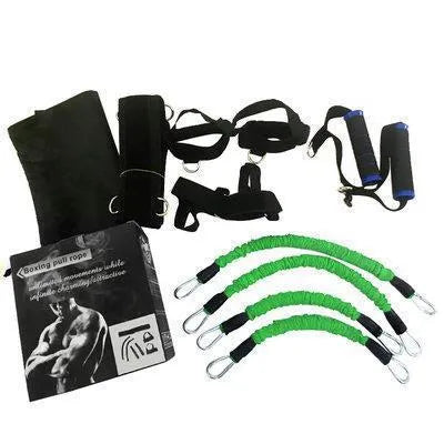 Bounce Elastic Equipment Resistance Training Device Stretch Trainer with Elastic Rope Length 35cm Total 40cm for Waist Abdominal Leg Muscles Black Blue Green Red Yellow