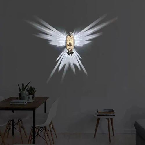 Eagle shape 3D printed wall lamp creating shadow art lighting for home decor