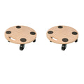 Two wooden mover trolley platforms with natural wood finish and non-slip surface