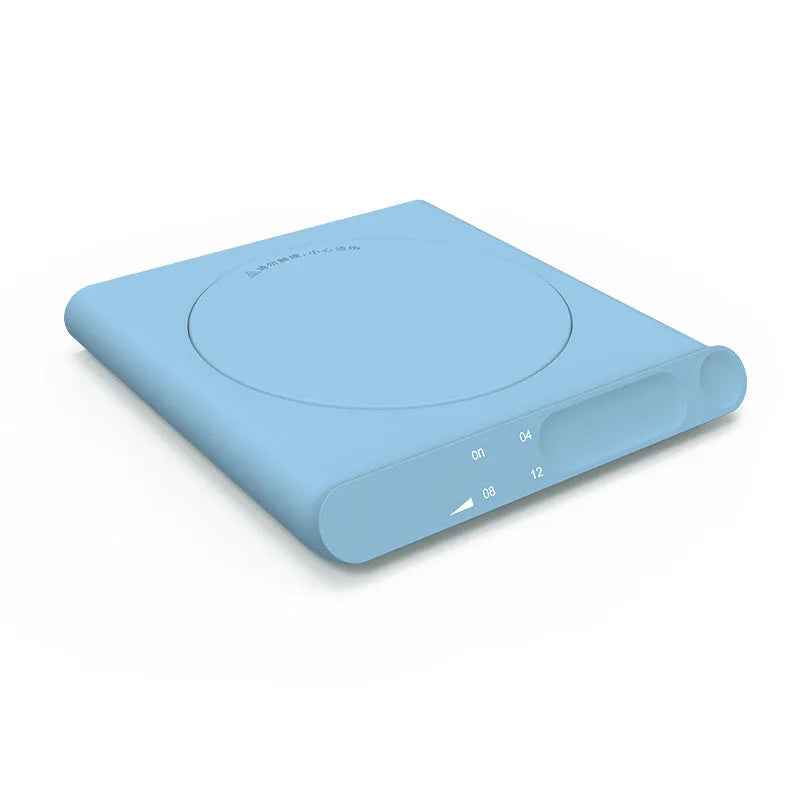 USB heating cup pad coaster in pink or white with mechanical controls