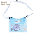 Waterproof mobile phone waist bag with adjustable strap and touch screen, free size PVC, blue kitten cool colour variant