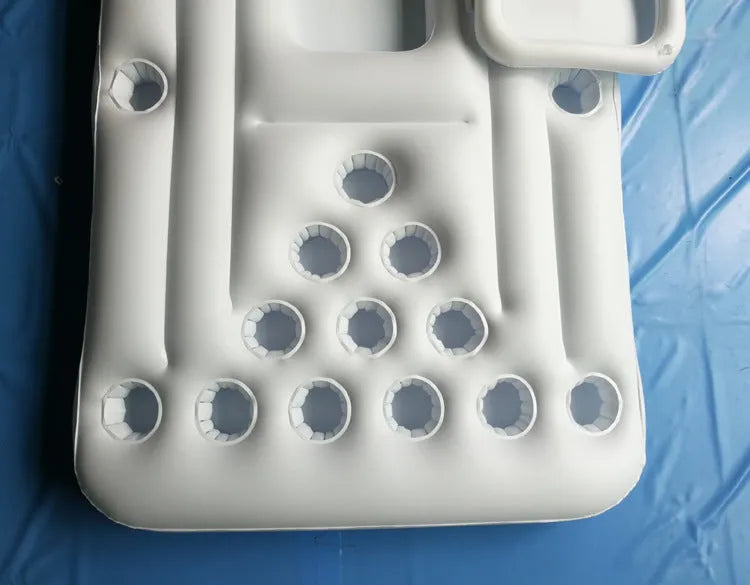 Inflatable beer pong buoy floating mattress, 180 cm PVC pool game with 24 or 28 cup holes
