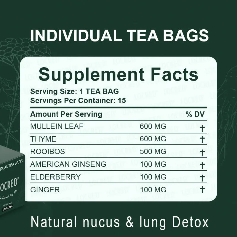 Box of 15 sugar-free hairy flower tea bags for household herbal beverage preparation