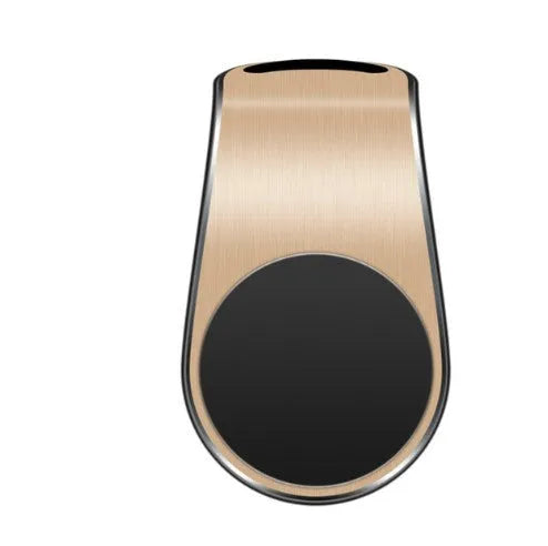 Car phone bracket mounted on vehicle air vent in silver finish showing rotation adjustment