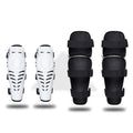 Black anti-fall knee pads with PE shell and EVA foam for cycling and extreme sports