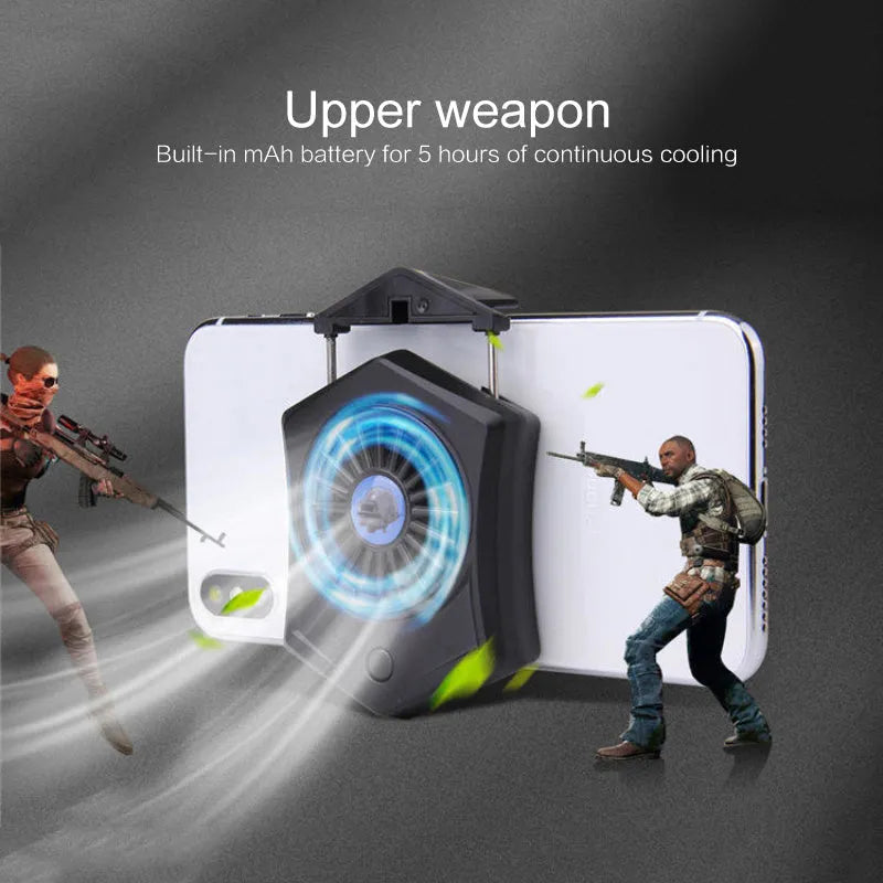 Black and white USB mobile phone radiator cooling fan for gaming consoles
