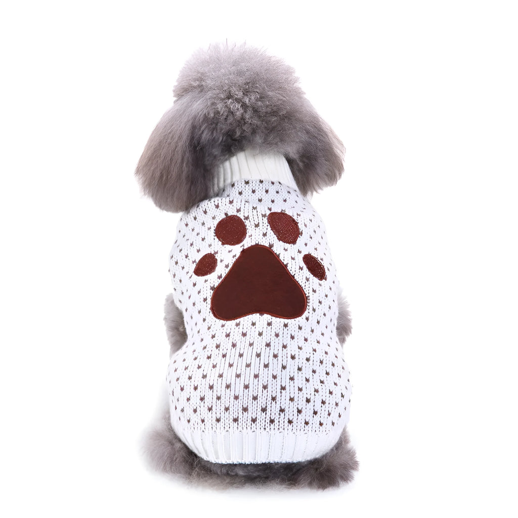 Christmas snowflake dog sweater polyester British style for medium dog