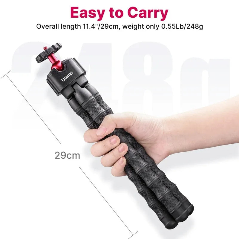 Multifunctional VLOG suite with an adjustable tripod in the 2985 set colour for live streaming and photography.