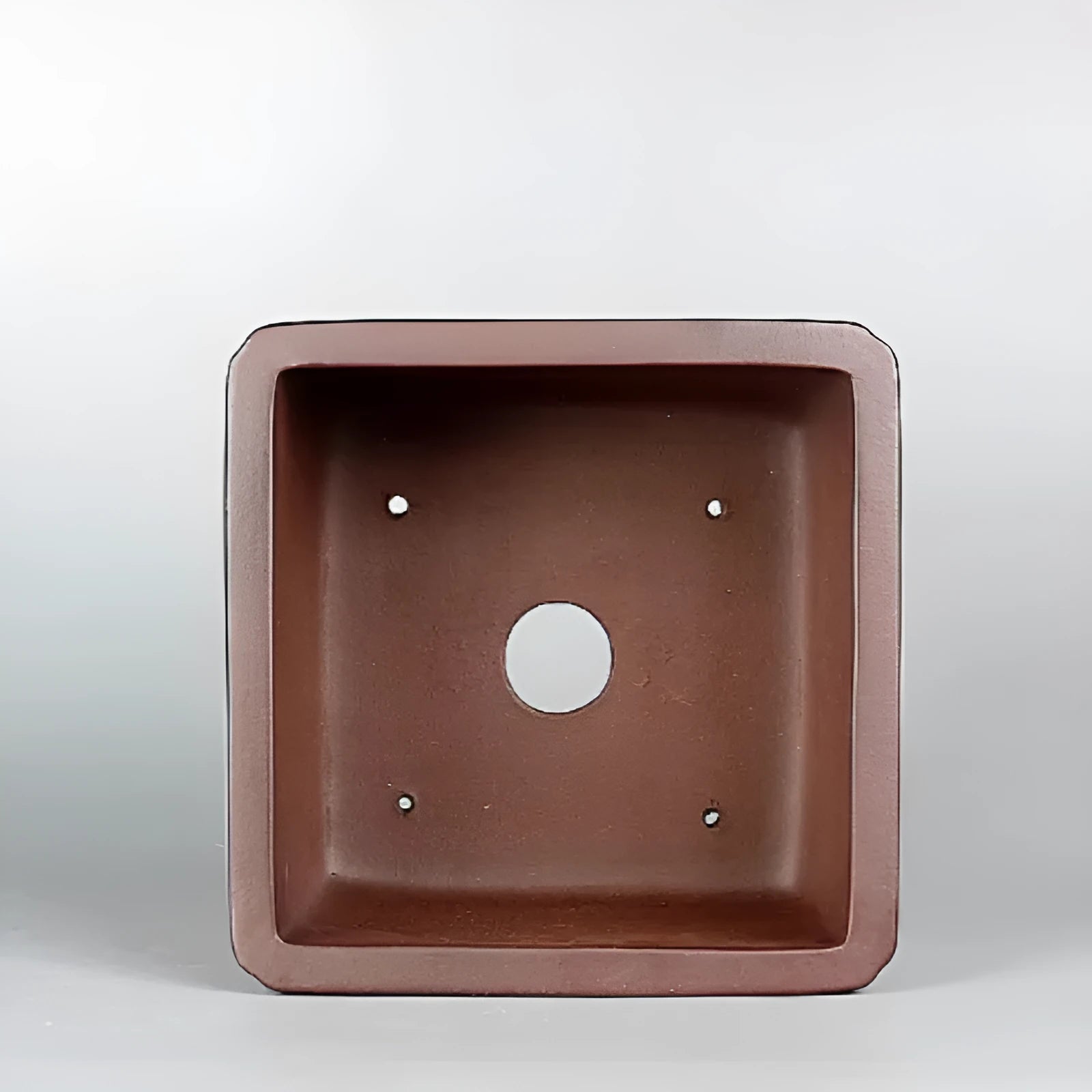 Brown handmade antique purple clay flower pot with classical design
