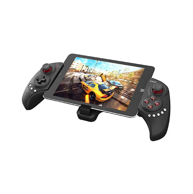 Wireless telescopic game controller extended to hold mobile phone with USB-C connection