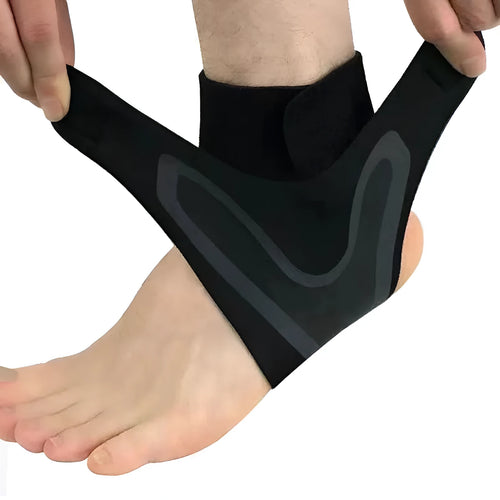 Right and left foot ankle support brace for sports sprain recovery.