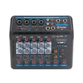 M4 or M6 model small audio mixer with PVC housing for live broadcast and KTV use.