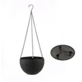 A plastic hanging basket with an inner tank and a chain, shown in one of seven available colours.