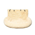 Thick thermal cloth pet mat placed on a car seat, available in dark grey and beige.