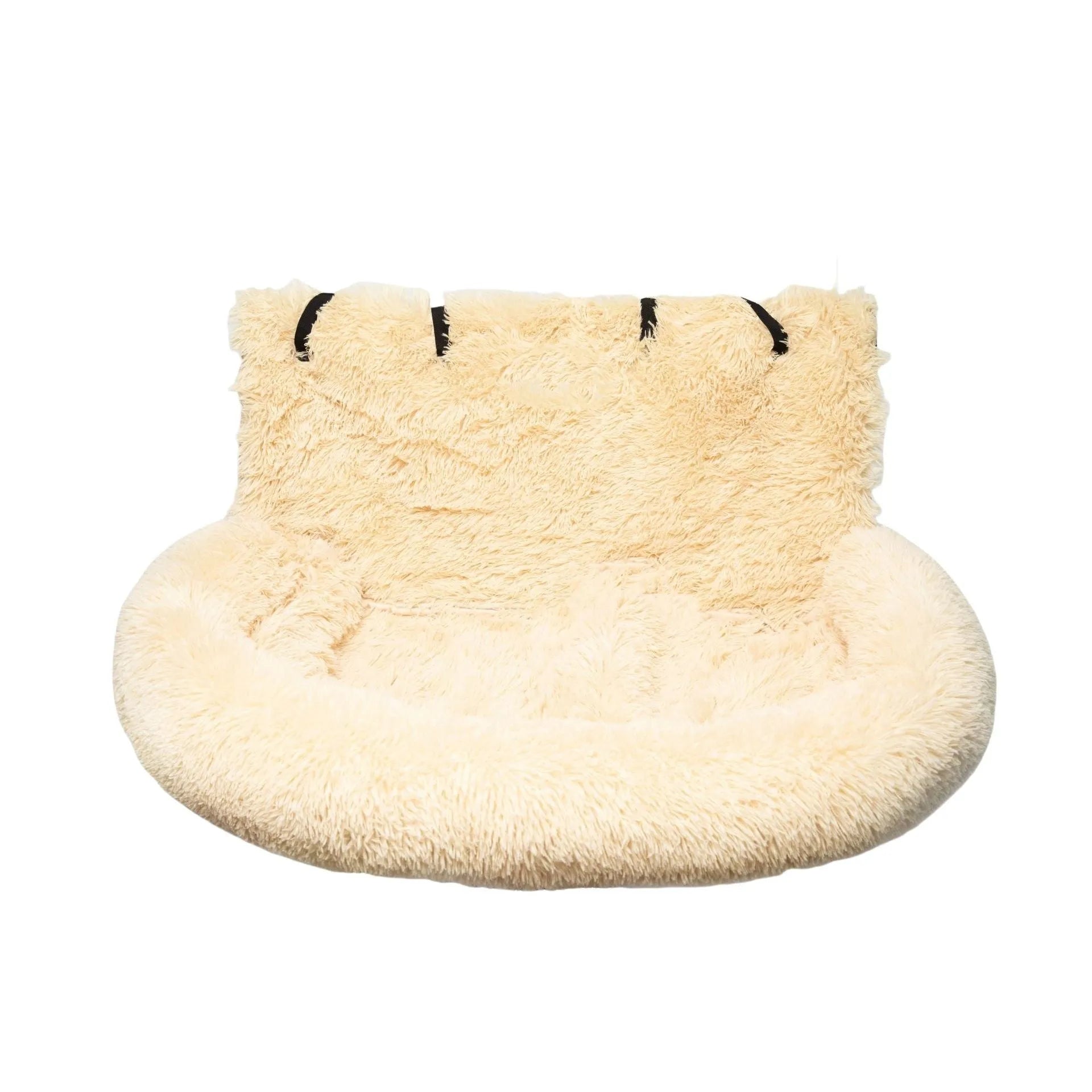 Thick thermal cloth pet mat placed on a car seat, available in dark grey and beige.