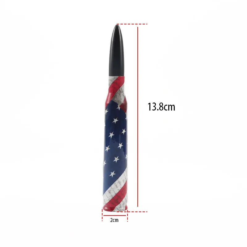 14cm car antenna in camouflage green, American flag or colour black designs for vehicle modification