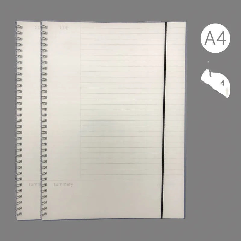 A4 hard cover notebook with PP material and choice of grid, line, or lattice ruling patterns