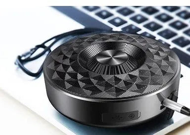 Compact Bluetooth wireless mini speaker in black, orange, or silvery white colour options