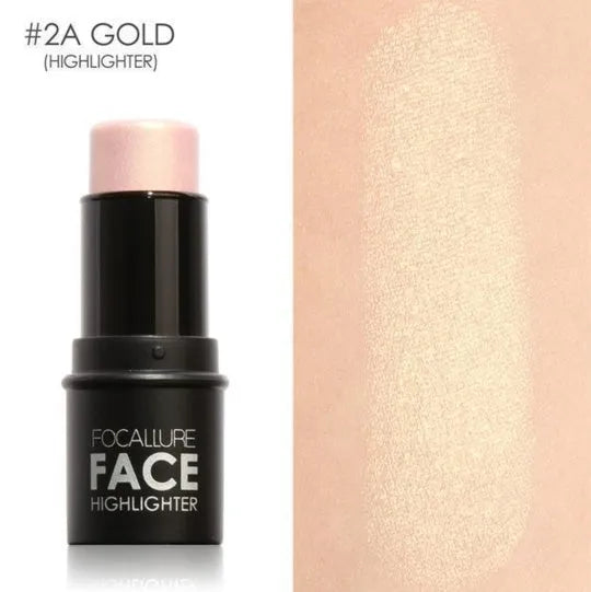A compact face makeup palette open to show four pressed powder shades for contouring and highlighting.